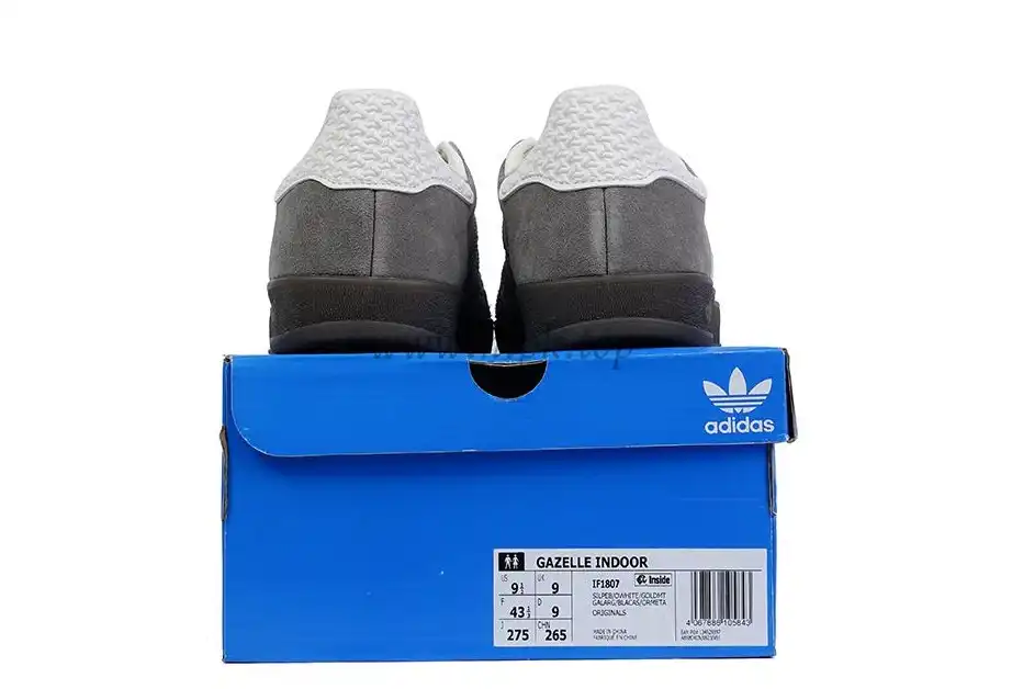 PK GOD Adidas Gazelle Indoor Grey White RETAIL MATERIALS READY TO SHIP