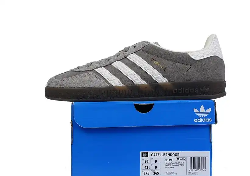 PK GOD Adidas Gazelle Indoor Grey White RETAIL MATERIALS READY TO SHIP