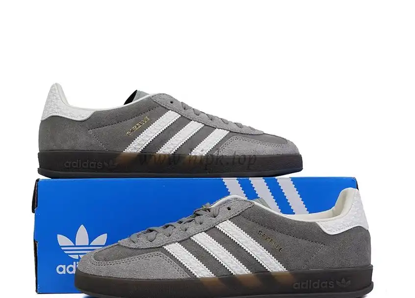 PK GOD Adidas Gazelle Indoor Grey White RETAIL MATERIALS READY TO SHIP