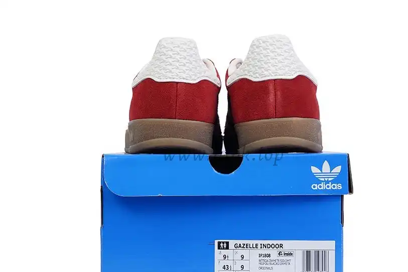 PK GOD Adidas Gazelle Indoor Red White RETAIL MATERIALS READY TO SHIP