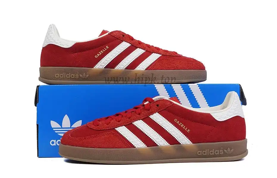 PK GOD Adidas Gazelle Indoor Red White RETAIL MATERIALS READY TO SHIP