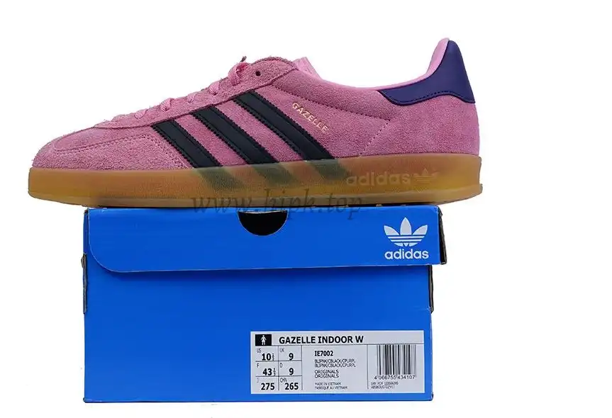 PK GOD Adidas Gazelle Indoor pink Black RETAIL MATERIALS READY TO SHIP