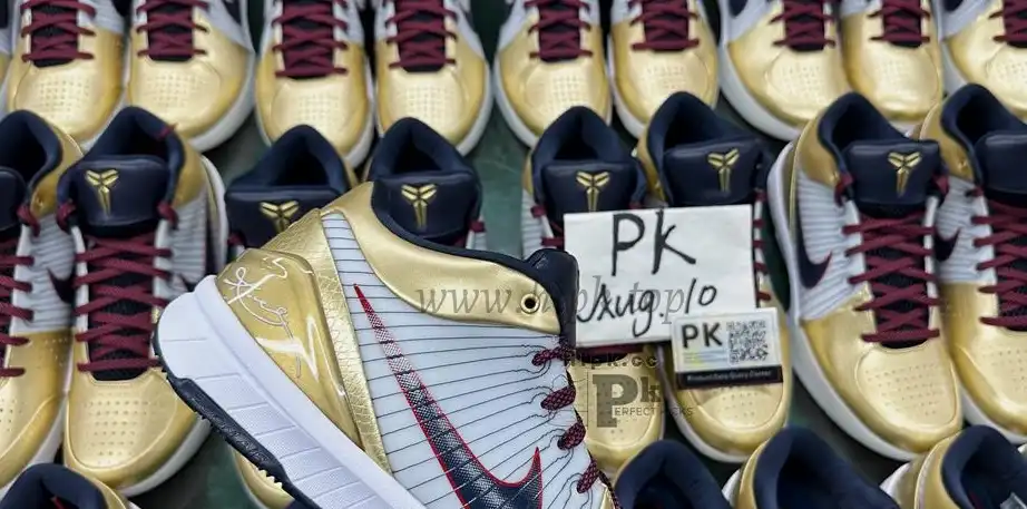 PK God Kobe 4 Protro Metallic Gold and Dark Obsidian RETAIL MATERIALS READY TO SHIP