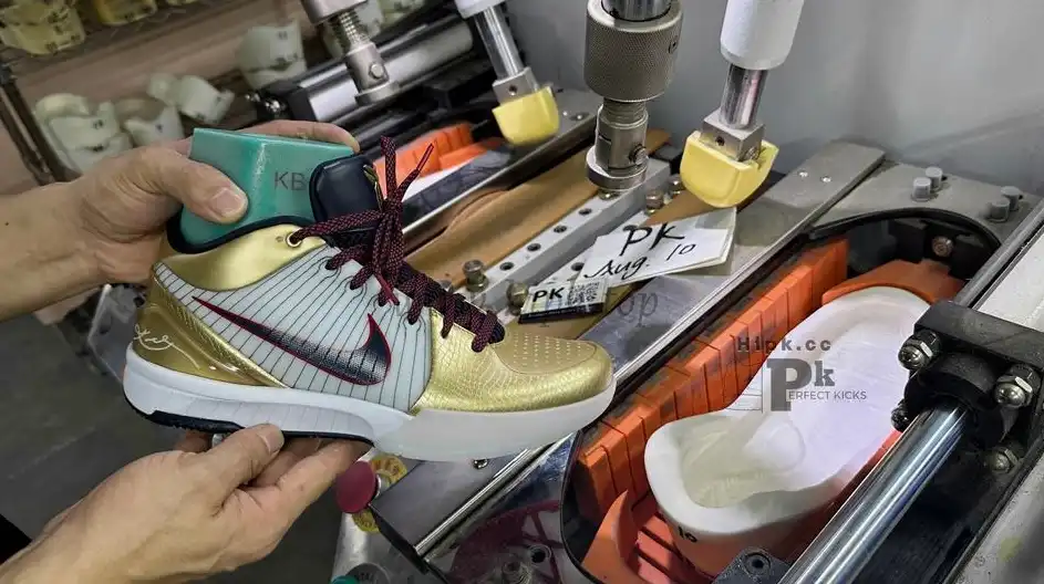 PK God Kobe 4 Protro Metallic Gold and Dark Obsidian RETAIL MATERIALS READY TO SHIP