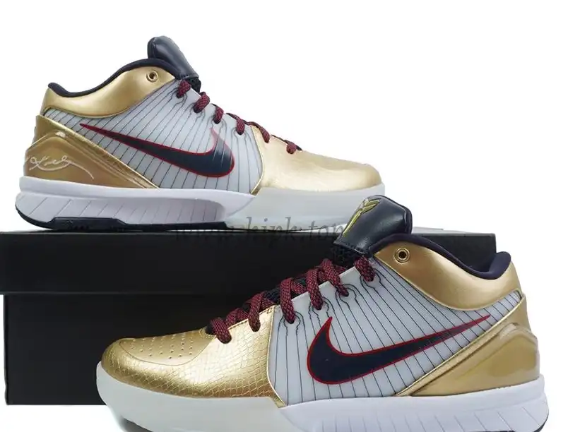 PK God Kobe 4 Protro Metallic Gold and Dark Obsidian RETAIL MATERIALS READY TO SHIP