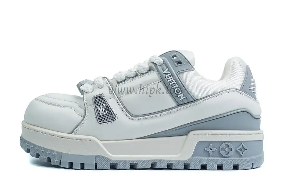 PK God Louis Vuitton Trainer Maxi White Grey RETAIL MATERIALS READY TO SHIP