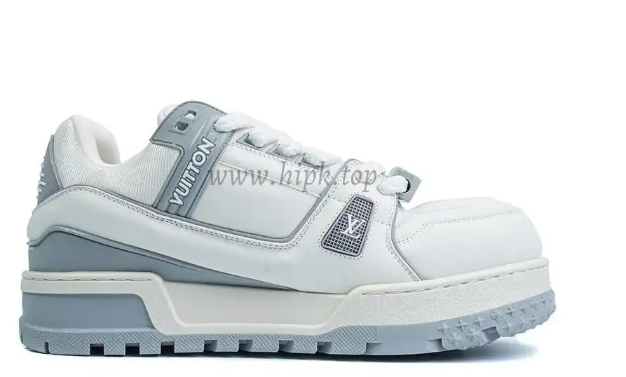 PK God Louis Vuitton Trainer Maxi White Grey RETAIL MATERIALS READY TO SHIP