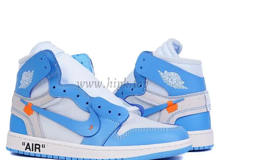 PK GOD X YIFU RETAIL FACTORYOFF WHITE X AIR JORDAN 1 POWDER BLUE UNC RETAIL MATERIALS ready limited