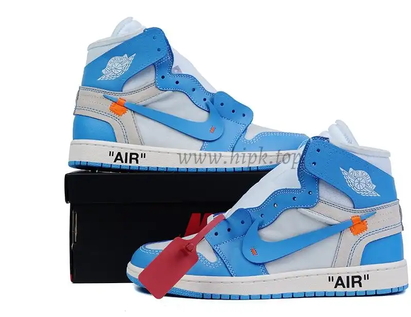 PK GOD X YIFU RETAIL FACTORYOFF WHITE X AIR JORDAN 1 POWDER BLUE UNC RETAIL MATERIALS ready limited