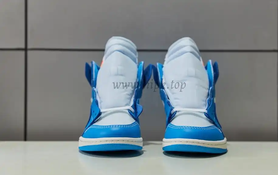 PK GOD X YIFU RETAIL FACTORYOFF WHITE X AIR JORDAN 1 POWDER BLUE UNC RETAIL MATERIALS ready limited