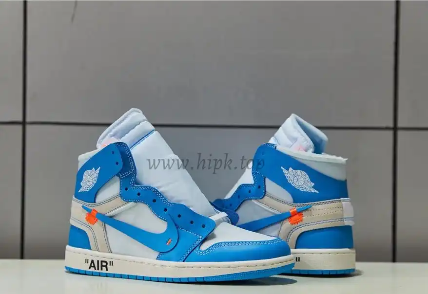 PK GOD X YIFU RETAIL FACTORYOFF WHITE X AIR JORDAN 1 POWDER BLUE UNC RETAIL MATERIALS ready limited