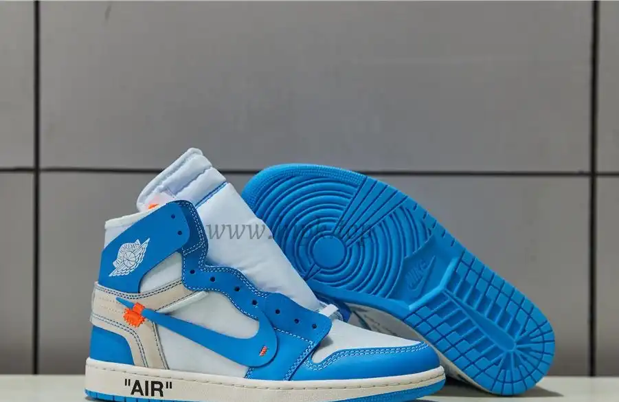 PK GOD X YIFU RETAIL FACTORYOFF WHITE X AIR JORDAN 1 POWDER BLUE UNC RETAIL MATERIALS ready limited