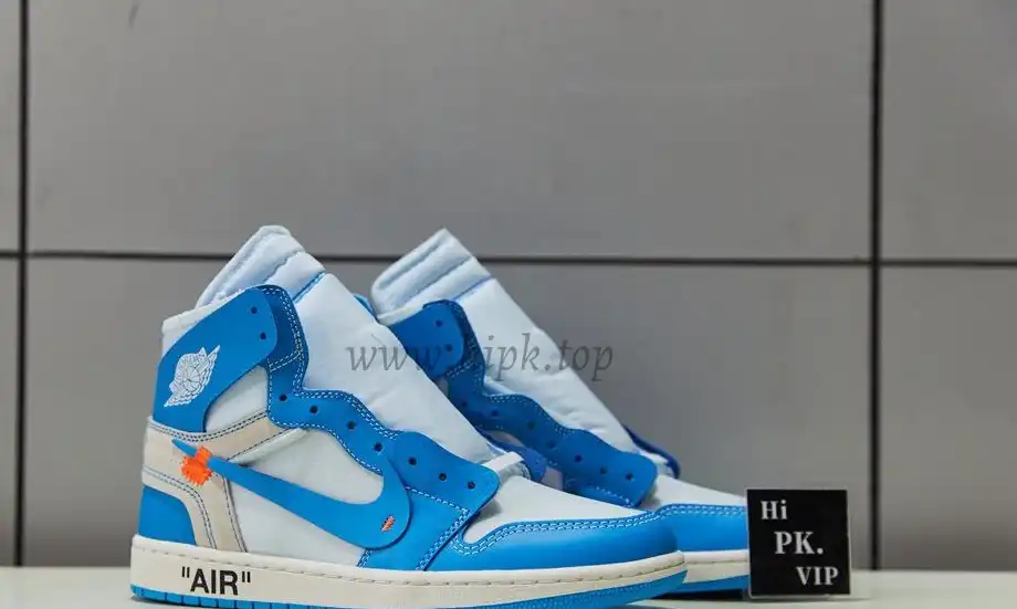 PK GOD X YIFU RETAIL FACTORYOFF WHITE X AIR JORDAN 1 POWDER BLUE UNC RETAIL MATERIALS ready limited