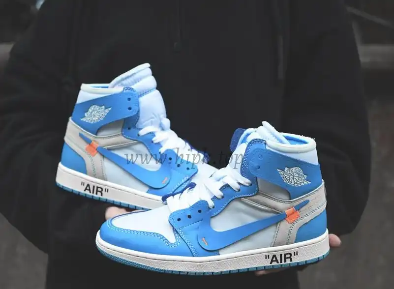 PK GOD X YIFU RETAIL FACTORYOFF WHITE X AIR JORDAN 1 POWDER BLUE UNC RETAIL MATERIALS ready limited