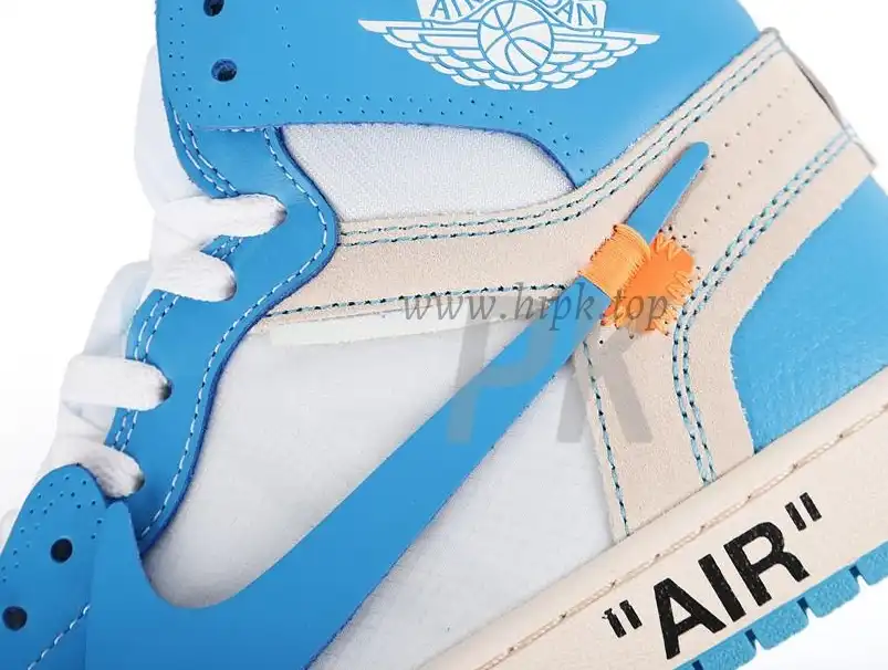 PK GOD X YIFU RETAIL FACTORYOFF WHITE X AIR JORDAN 1 POWDER BLUE UNC RETAIL MATERIALS ready limited