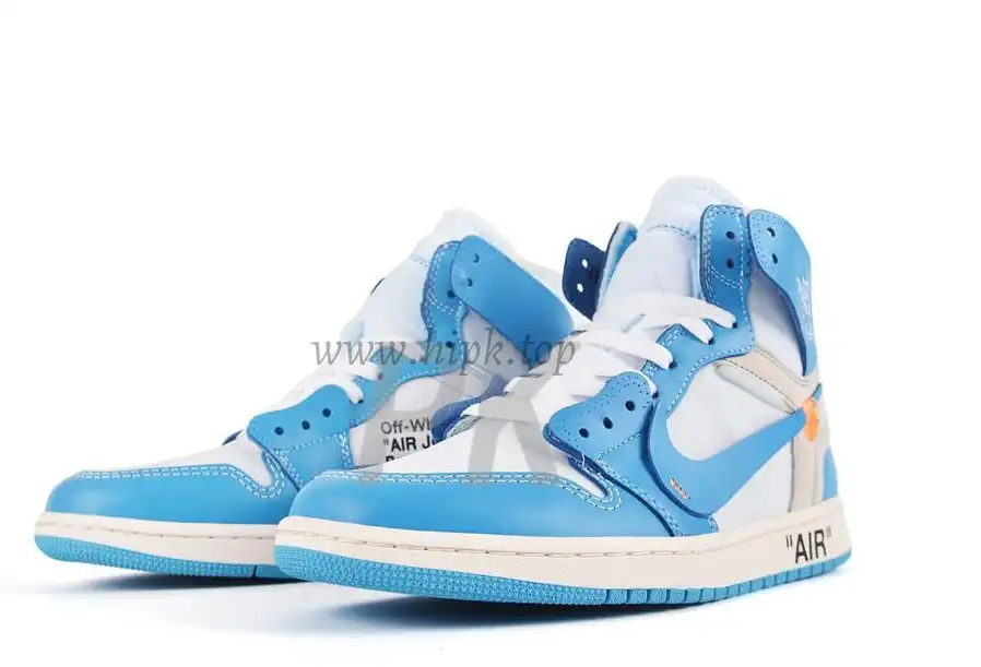 PK GOD X YIFU RETAIL FACTORYOFF WHITE X AIR JORDAN 1 POWDER BLUE UNC RETAIL MATERIALS ready limited