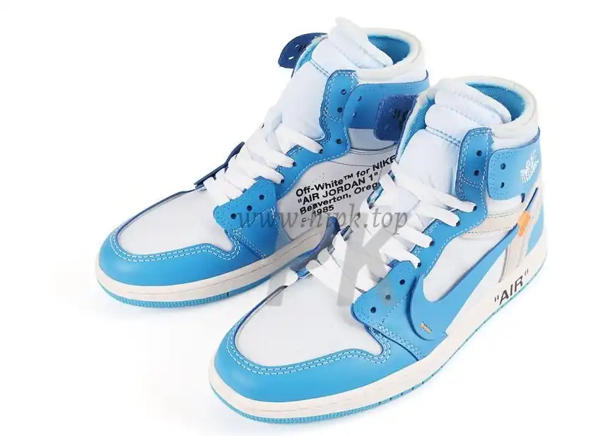 PK GOD X YIFU RETAIL FACTORYOFF WHITE X AIR JORDAN 1 POWDER BLUE UNC RETAIL MATERIALS ready limited