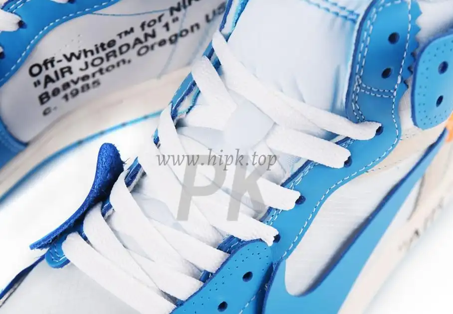 PK GOD X YIFU RETAIL FACTORYOFF WHITE X AIR JORDAN 1 POWDER BLUE UNC RETAIL MATERIALS ready limited