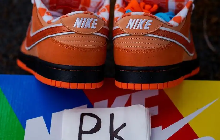 PK GOD NIKE SB DUNK LOW CONCEPTS ORANGE LOBSTER RETAIL MATERIALS READY TO SHIP