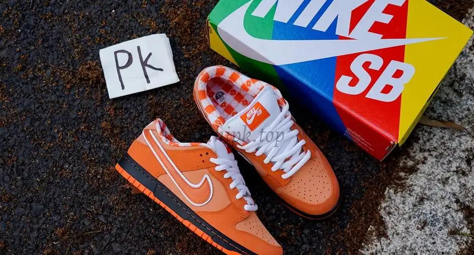 PK GOD NIKE SB DUNK LOW CONCEPTS ORANGE LOBSTER RETAIL MATERIALS READY TO SHIP