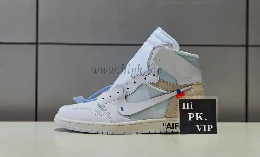 PK GOD X YIFU RETAIL FACTORY X NIKE X OFF WHITE-AIR JORDAN 1-TRIPLE WHITE ready limited