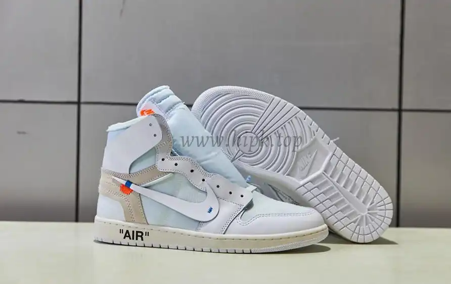 PK GOD X YIFU RETAIL FACTORY X NIKE X OFF WHITE-AIR JORDAN 1-TRIPLE WHITE ready limited