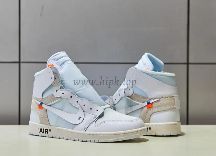 PK GOD X YIFU RETAIL FACTORY X NIKE X OFF WHITE-AIR JORDAN 1-TRIPLE WHITE ready limited