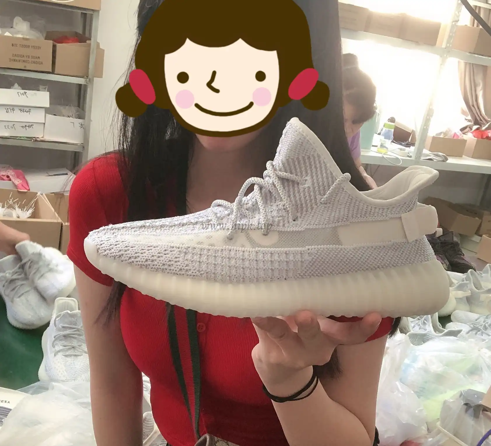 GOD YEEZY 350 V2 STATICWITH REAL PREMEKNIT FROM HUAYIYI WHICH OFFER PRIMEKNIT TO ADIDAS DIRECTLY READY