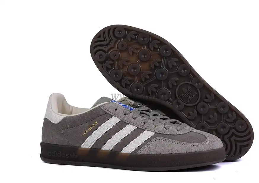 PK GOD Adidas Gazelle Indoor Grey White RETAIL MATERIALS READY TO SHIP