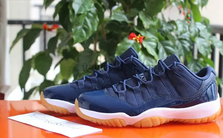 Authentic Air Jordan 11 Low Navy Gum