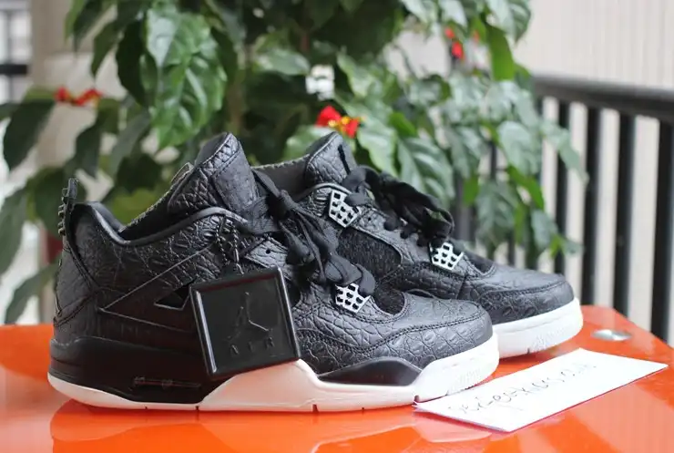 Authentic Air Jordan 4 Premium Black