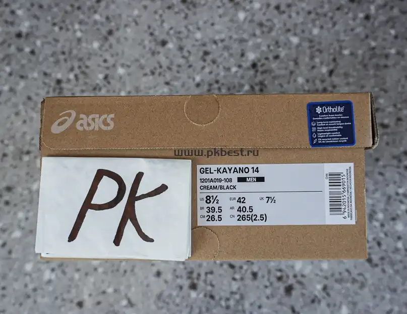 PK GOD Asics Gel-Kayano 14  Y2K  Black, white and silver RETAIL MATERIALS READY TO