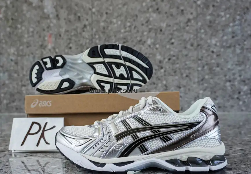 PK GOD Asics Gel-Kayano 14  Y2K  Black, white and silver RETAIL MATERIALS READY TO