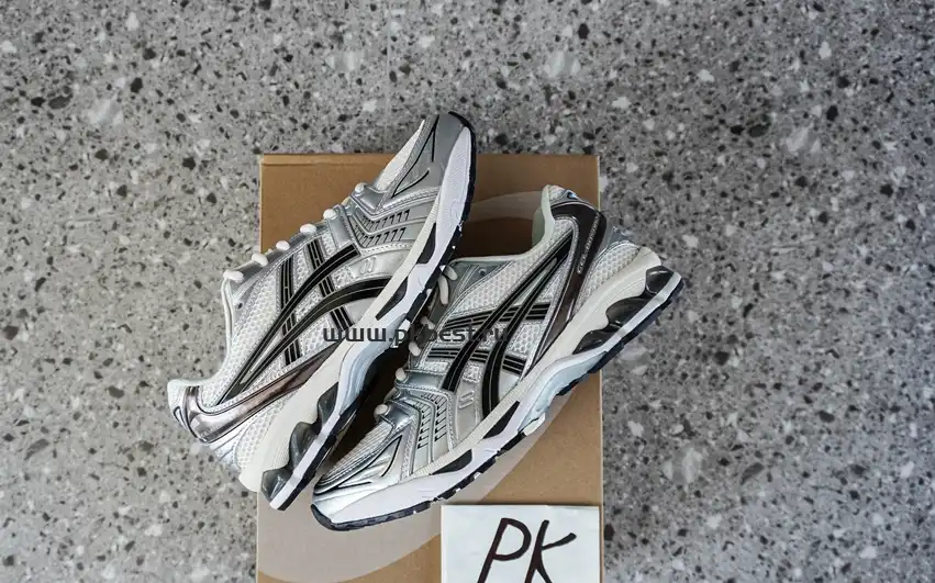 PK GOD Asics Gel-Kayano 14  Y2K  Black, white and silver RETAIL MATERIALS READY TO