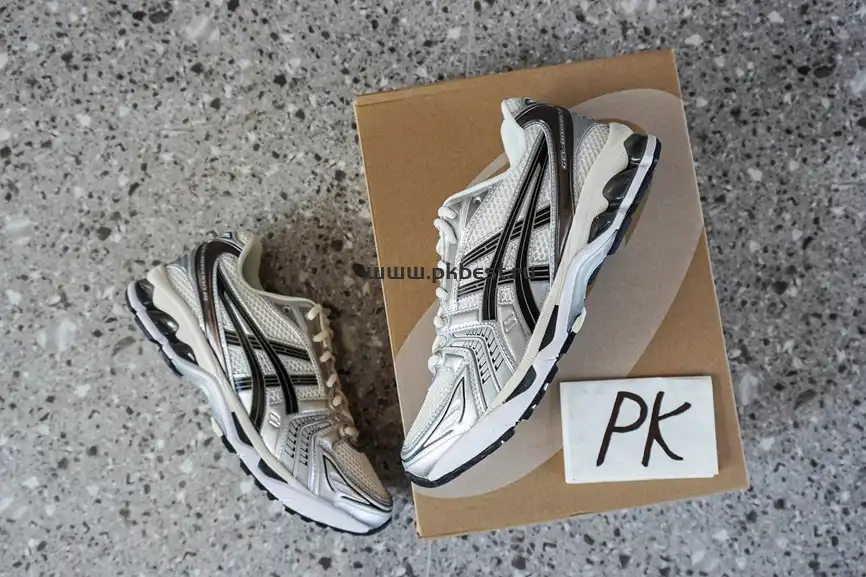 PK GOD Asics Gel-Kayano 14  Y2K  Black, white and silver RETAIL MATERIALS READY TO