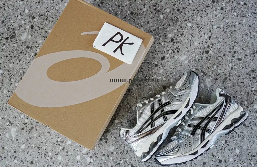 PK GOD Asics Gel-Kayano 14  Y2K  Black, white and silver RETAIL MATERIALS READY TO