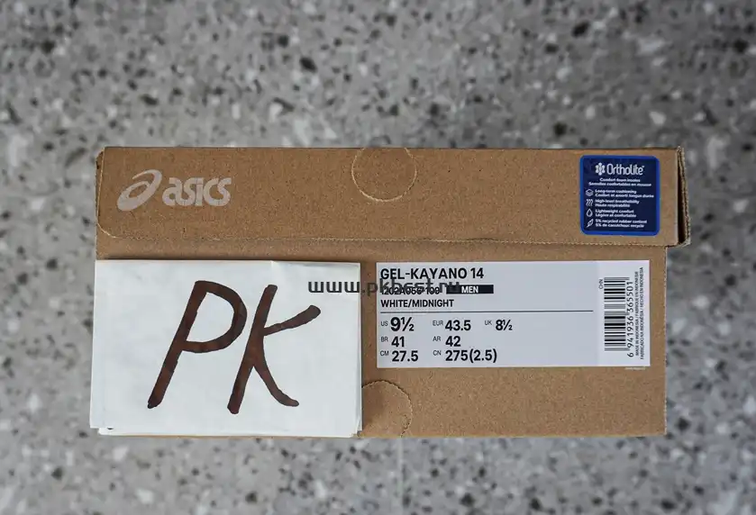PK GOD Asics Gel-Kayano 14 White black silver RETAIL MATERIALS READY TO SHIP
