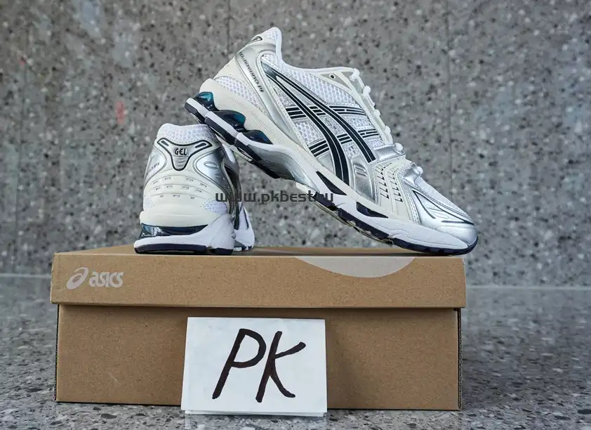 PK GOD Asics Gel-Kayano 14 White black silver RETAIL MATERIALS READY TO SHIP