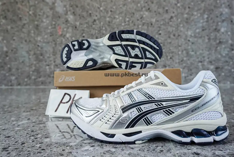 PK GOD Asics Gel-Kayano 14 White black silver RETAIL MATERIALS READY TO SHIP