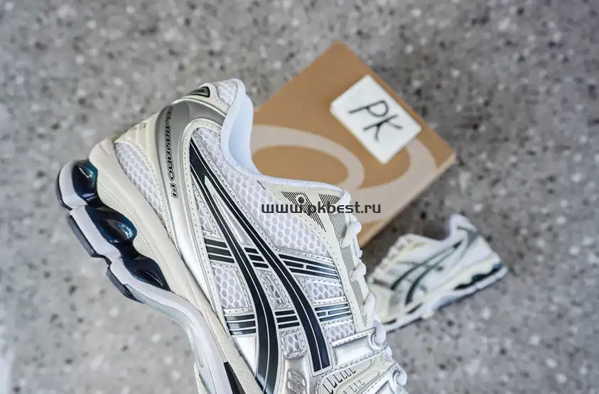 PK GOD Asics Gel-Kayano 14 White black silver RETAIL MATERIALS READY TO SHIP