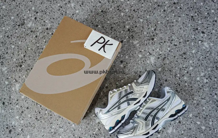 PK GOD Asics Gel-Kayano 14 White black silver RETAIL MATERIALS READY TO SHIP
