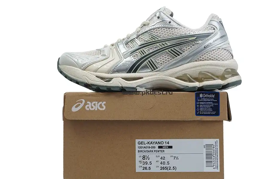 PK GOD GEL-Kayano 14 “Birch Dark Pewter” sneakers RETAIL MATERIALS READY TO SHIP