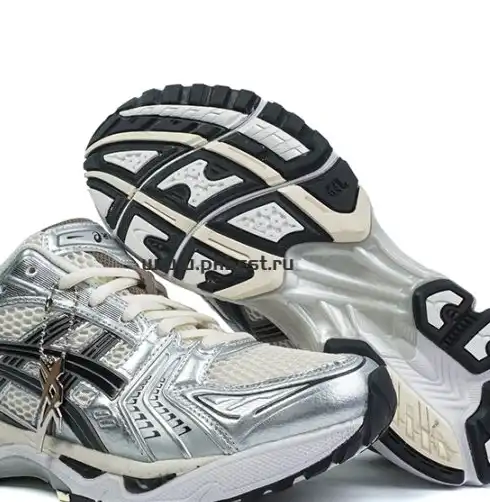 PK GOD Asics Gel-Kayano 14  Y2K  Black, white and silver RETAIL MATERIALS READY TO