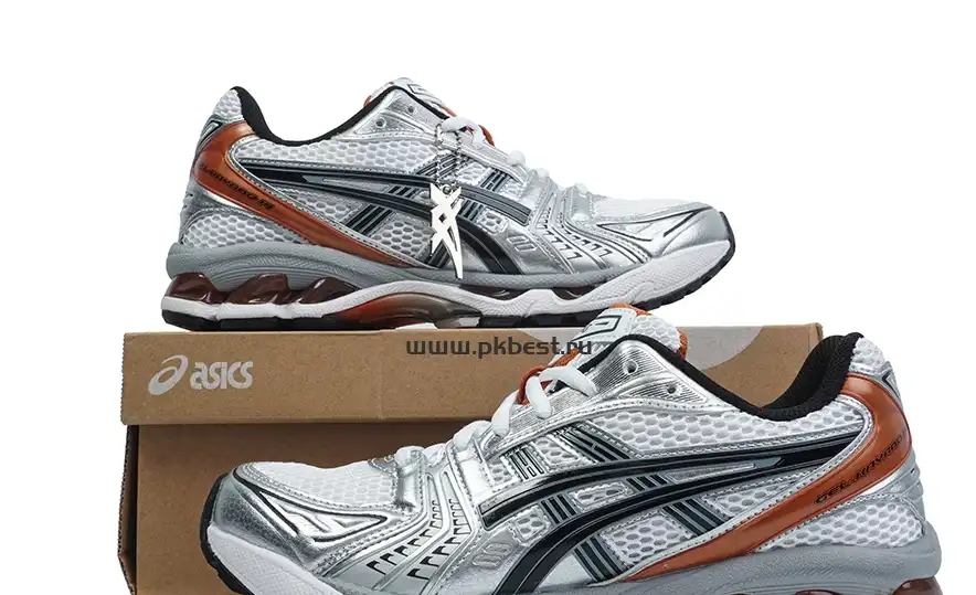 PK GOD ASICS Gel-Kayano 14 White Piquant Orange RETAIL MATERIALS READY TO SHIP