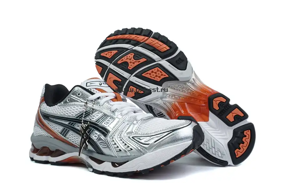 PK GOD ASICS Gel-Kayano 14 White Piquant Orange RETAIL MATERIALS READY TO SHIP