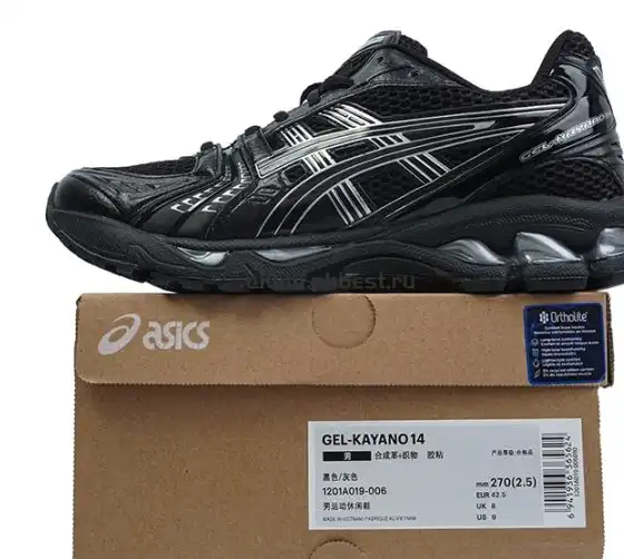 PK GOD Asics Gel-Kayano 14  Y2K  Black, white and silver RETAIL MATERIALS READY TO