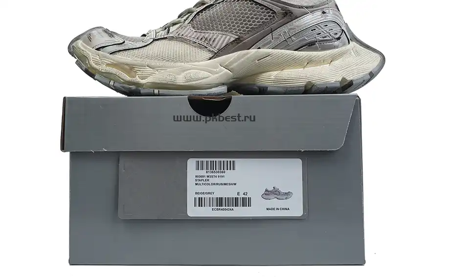 PK GOD BALENCIAGA Stapler distressed mesh and rubber sneakers RETAIL MATERIALS READY TO SHIP