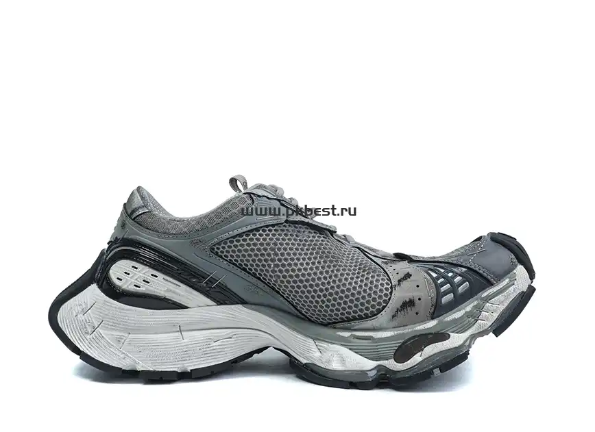 PK GOD Balenciaga Stapler shoes round head lace-up low top grey RETAIL MATERIALS READY TO SHIP