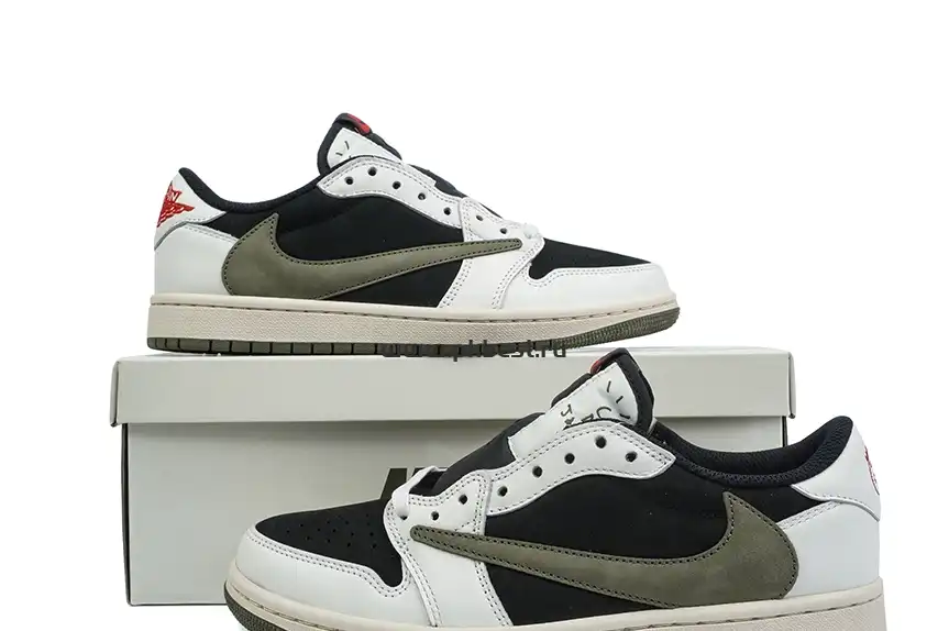 PK5.0 Jordan 1 Retro Low OG SP Travis Scott 4.0 Olive RETAIL MATERIALS READY TO SHIP