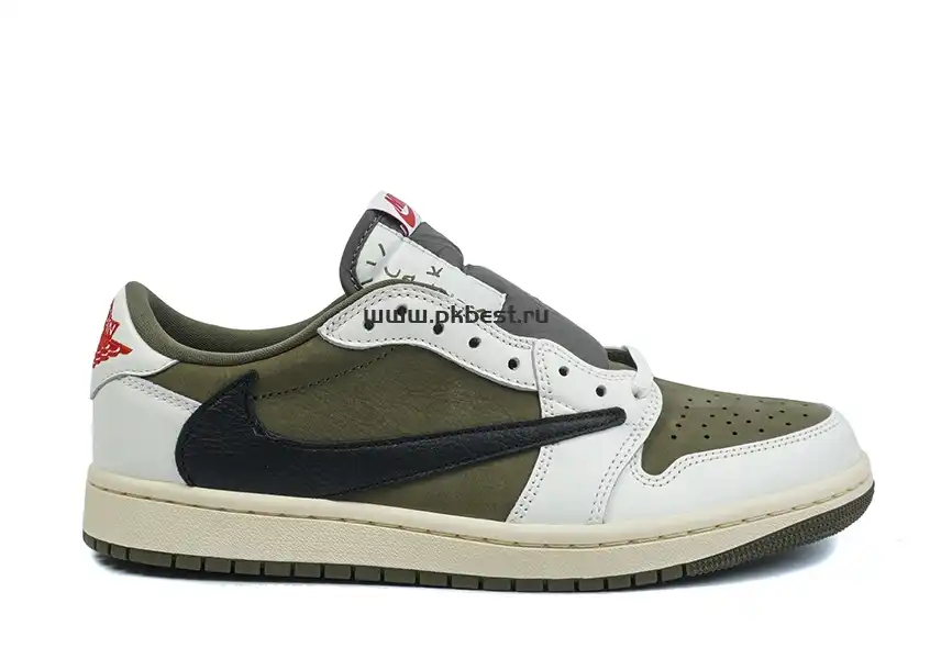 PK5.0 JORDAN 1 RETRO LOW Medium Olive TRAVIS SCOTT NEUTRAL OLIVE RETAIL MATERIALS READY TO SHIP